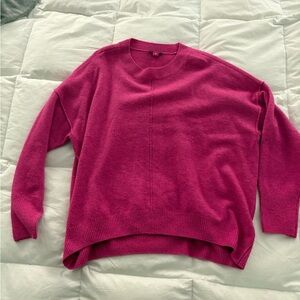 Vince Camuto Women's Fuchsia Crewneck Oversized Sweater